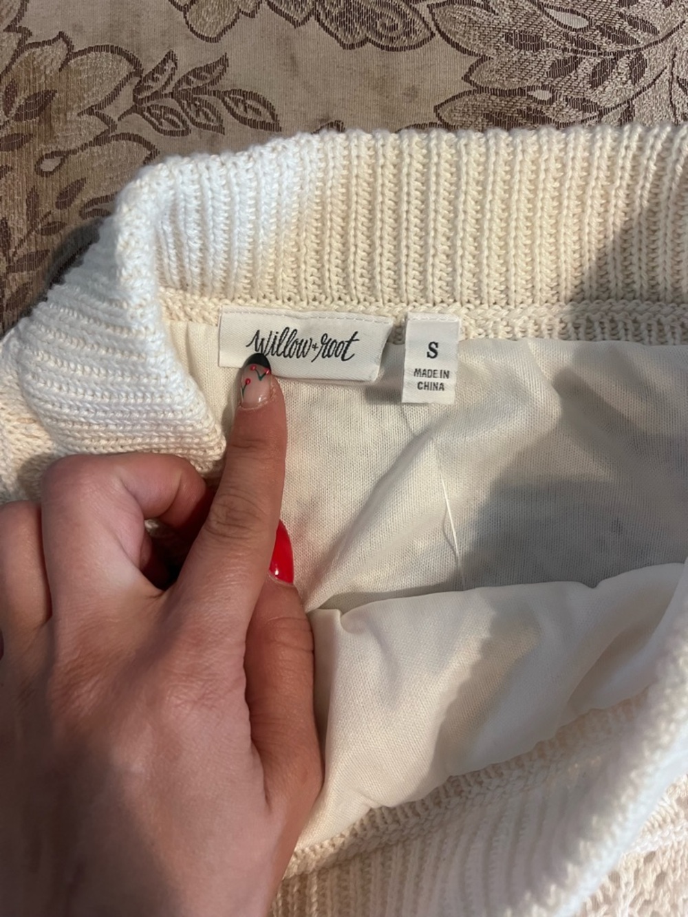 NWT Willow and Root Cream Crochet Maxi Skirt - Picture 5 of 6